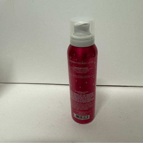 Bath Body Works Twisted Peppermint Shimmer Fizz Body Lotion 3.5 OZ HTF - Picture 3 of 3